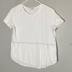 Zara White Short Sleeve Women's Tee